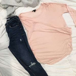 Blush modal dolman shirt long sleeve